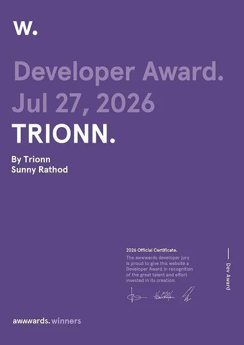 Developer award - 1x